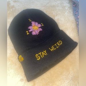 I’m selling hats from my brand “Stay Weird” thanks for supporting my business